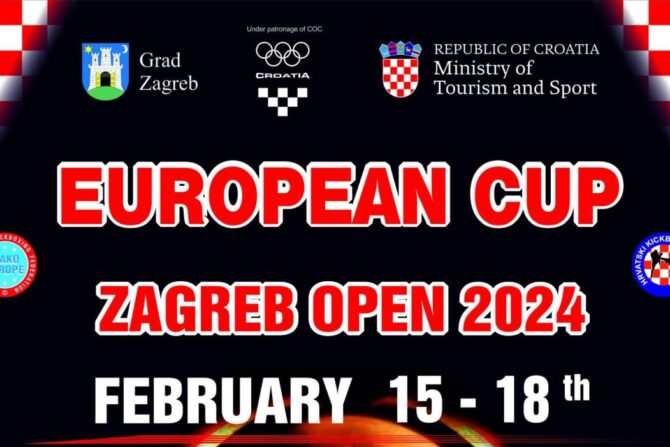 Кубок Європи з кікбоксингу WAKO Загреб, Хорватія 16-18 Лютого 2024